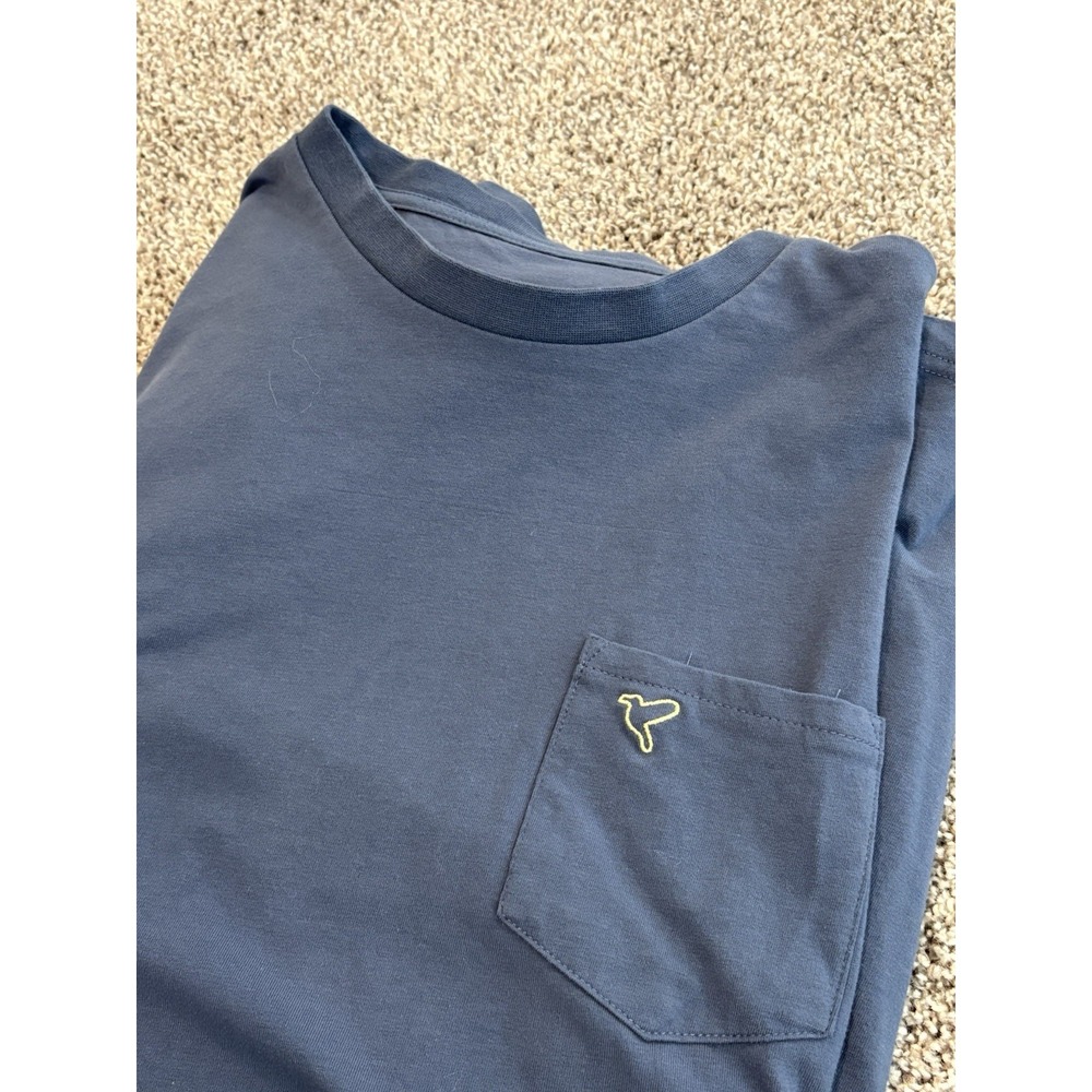 Bird Dog Blue Long Sleeve Men's Size XL Cotton Shirt Embroidered‎ Pocket
